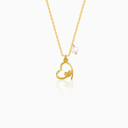 Golden Personalised Classic Heart Necklace