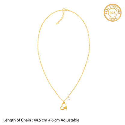 Golden Personalised Classic Heart Necklace