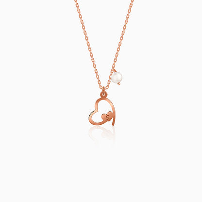 Rose Gold Personalised Classic Heart Necklace
