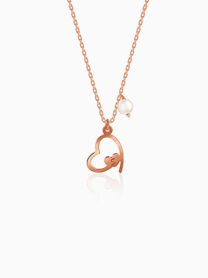 Rose Gold Personalised Classic Heart Necklace