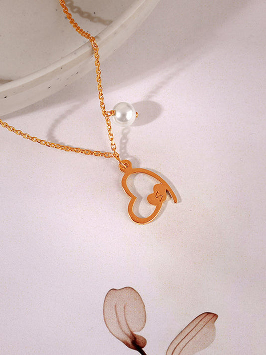 Rose Gold Personalised Classic Heart Necklace
