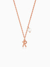 Rose Gold Personalised Chic Initial Necklace