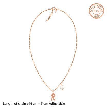 Rose Gold Personalised Chic Initial Necklace
