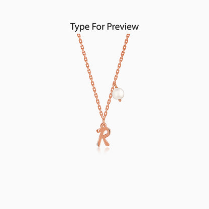 Rose Gold Personalised Chic Initial Necklace