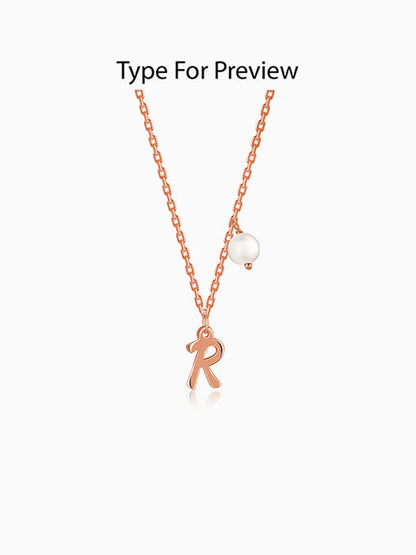 Rose Gold Personalised Chic Initial Necklace
