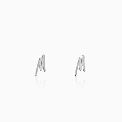 Silver Personalised Letter Stud Earrings