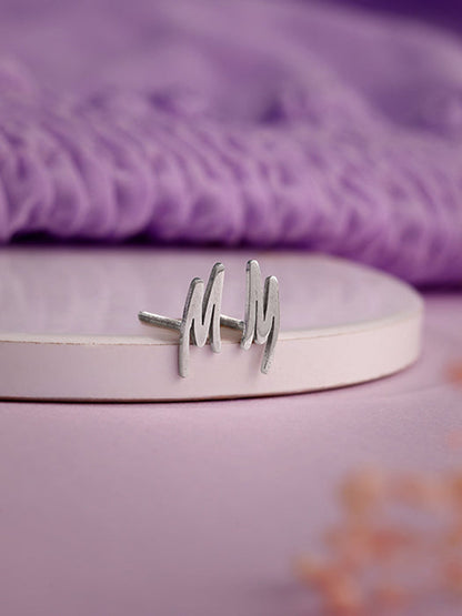 Silver Personalised Letter Stud Earrings