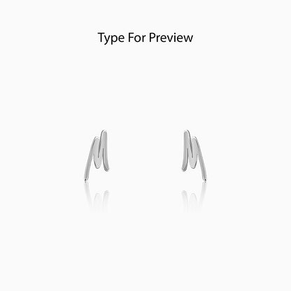Silver Personalised Letter Stud Earrings