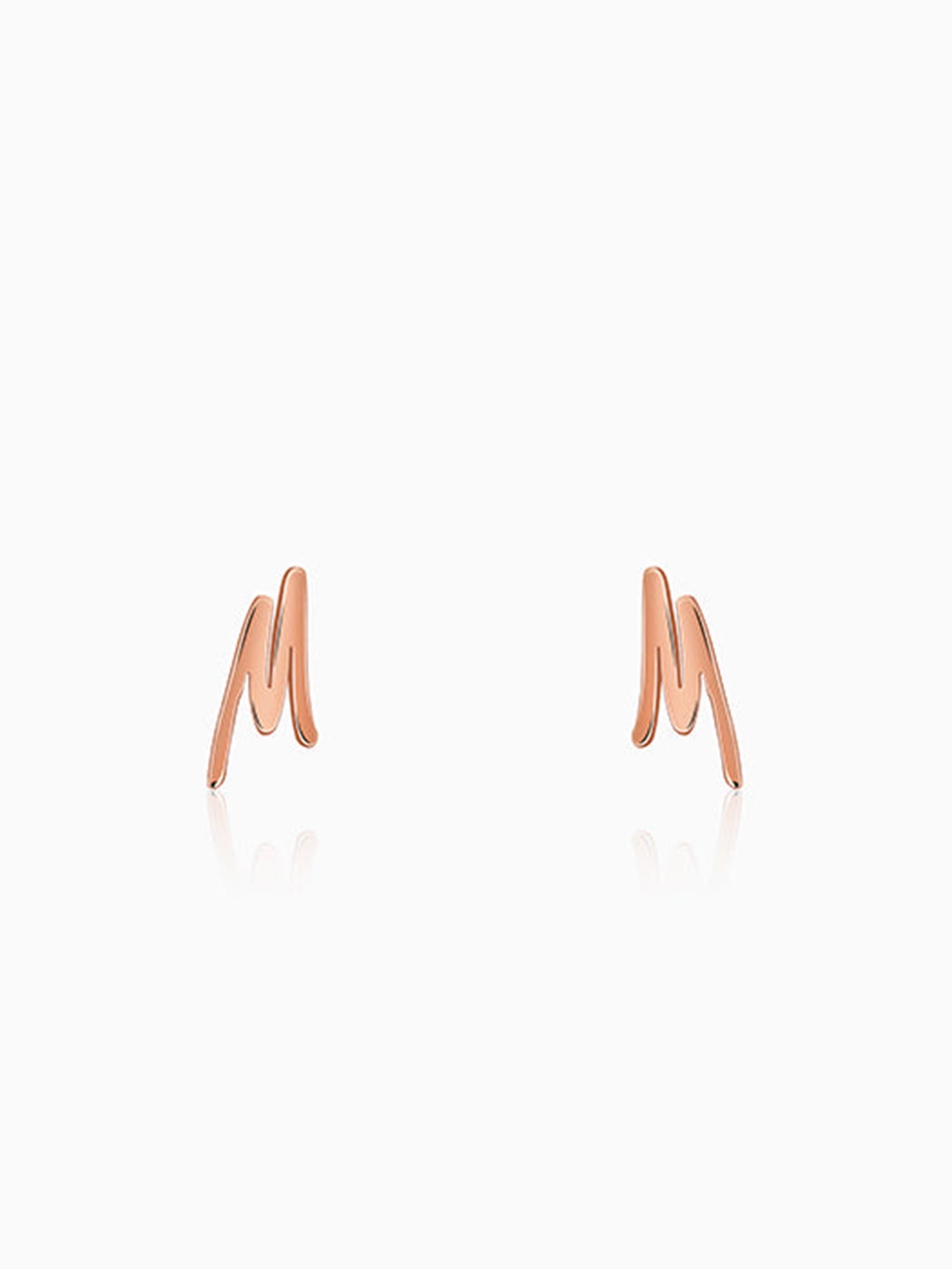 Rose Gold Personalised Letter Stud Earrings
