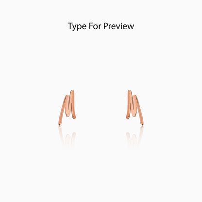 Rose Gold Personalised Letter Stud Earrings