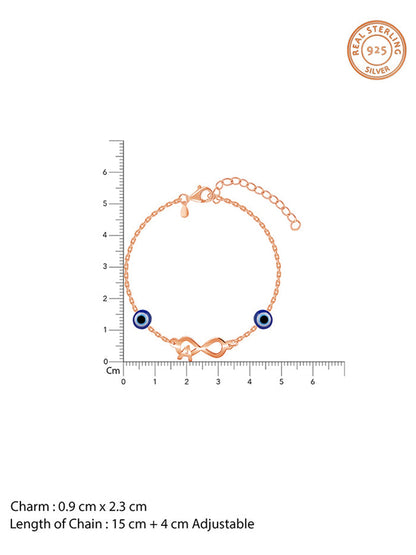 Rose Gold Personalised Initial Nazar Bracelet