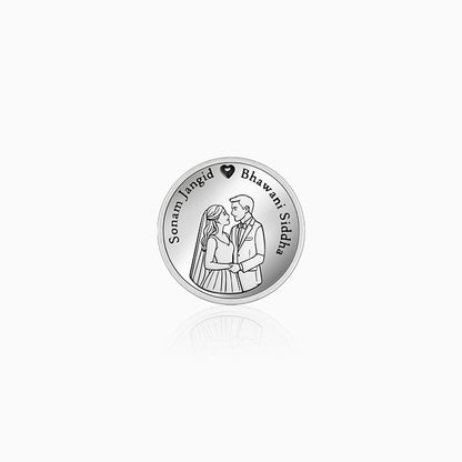 Silver Personalised Wedding Gift Coin