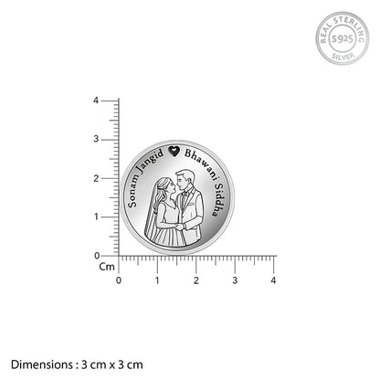 Silver Personalised Wedding Gift Coin