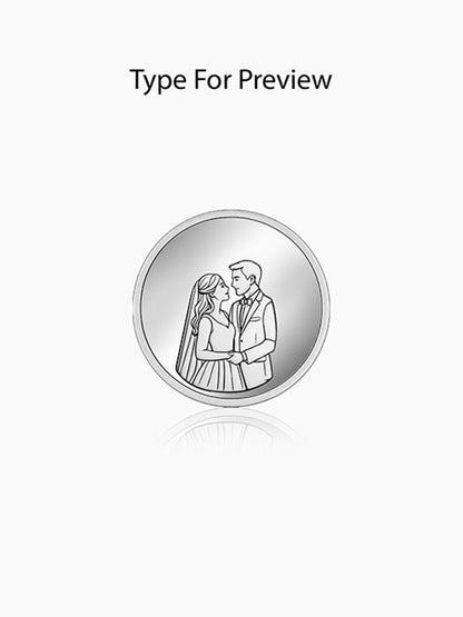 Silver Personalised Wedding Gift Coin