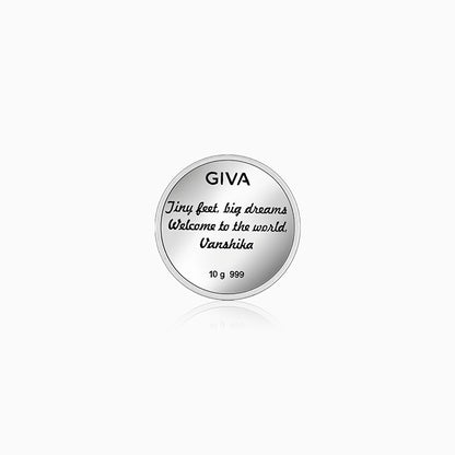 Silver Personalised Baby Birthday Coin