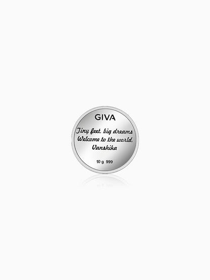 Silver Personalised Baby Birthday Coin