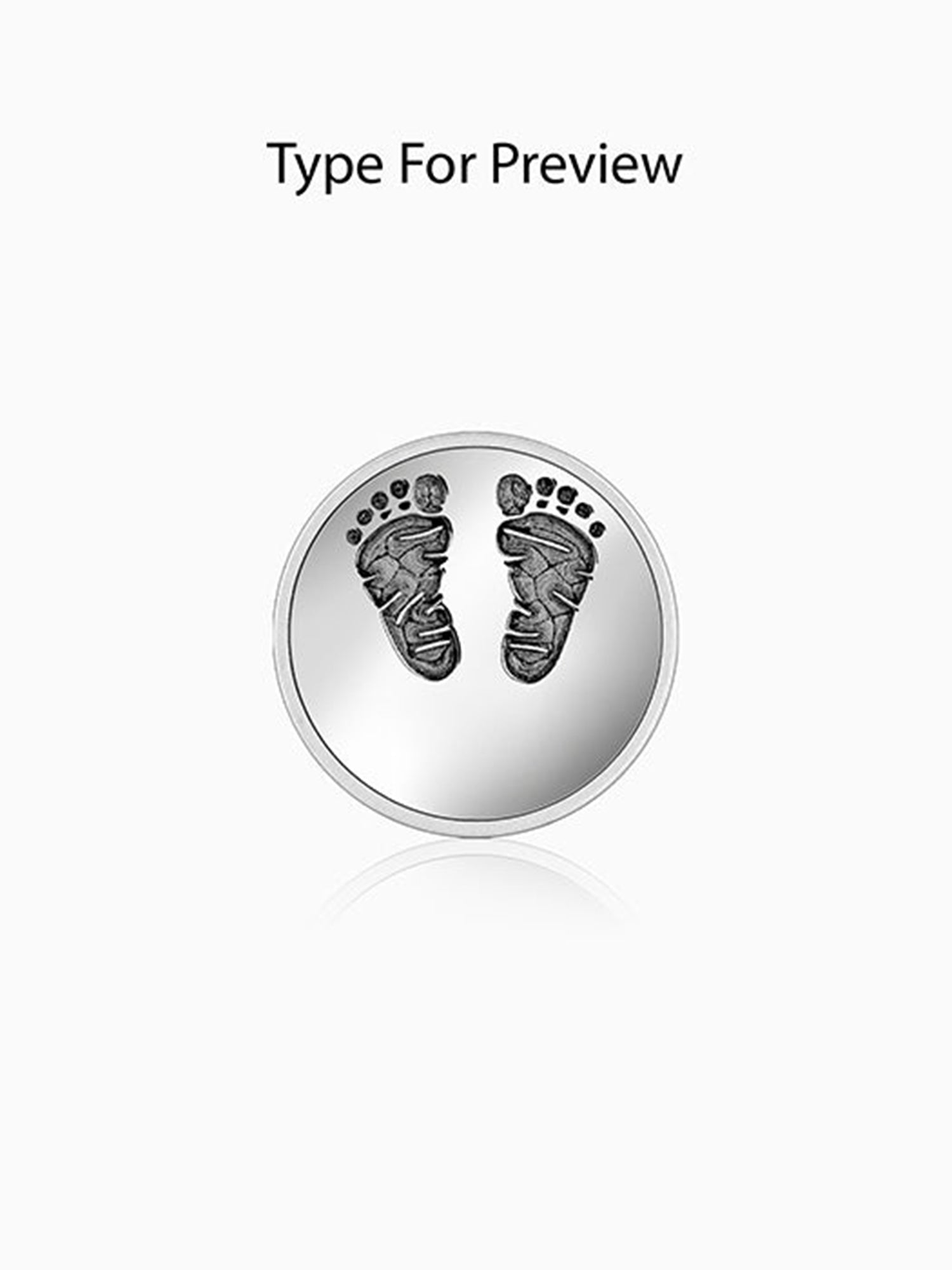 Silver Personalised Baby Birthday Coin