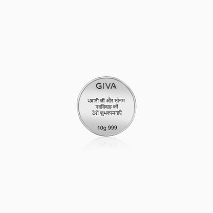 Silver Personalised Vinayak Coin in Hindi
