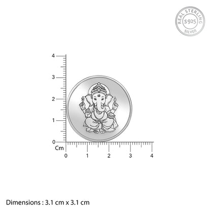 Silver Personalised Vinayak Coin in Hindi
