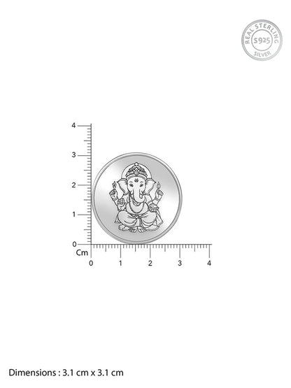 Silver Personalised Vinayak Coin in Hindi