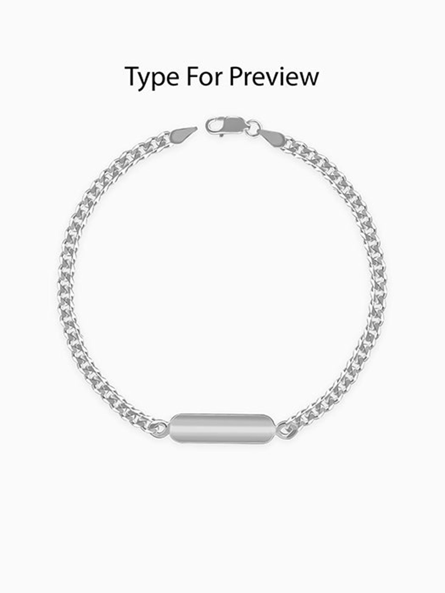 Silver Personalised Cuban Bracelet for Him