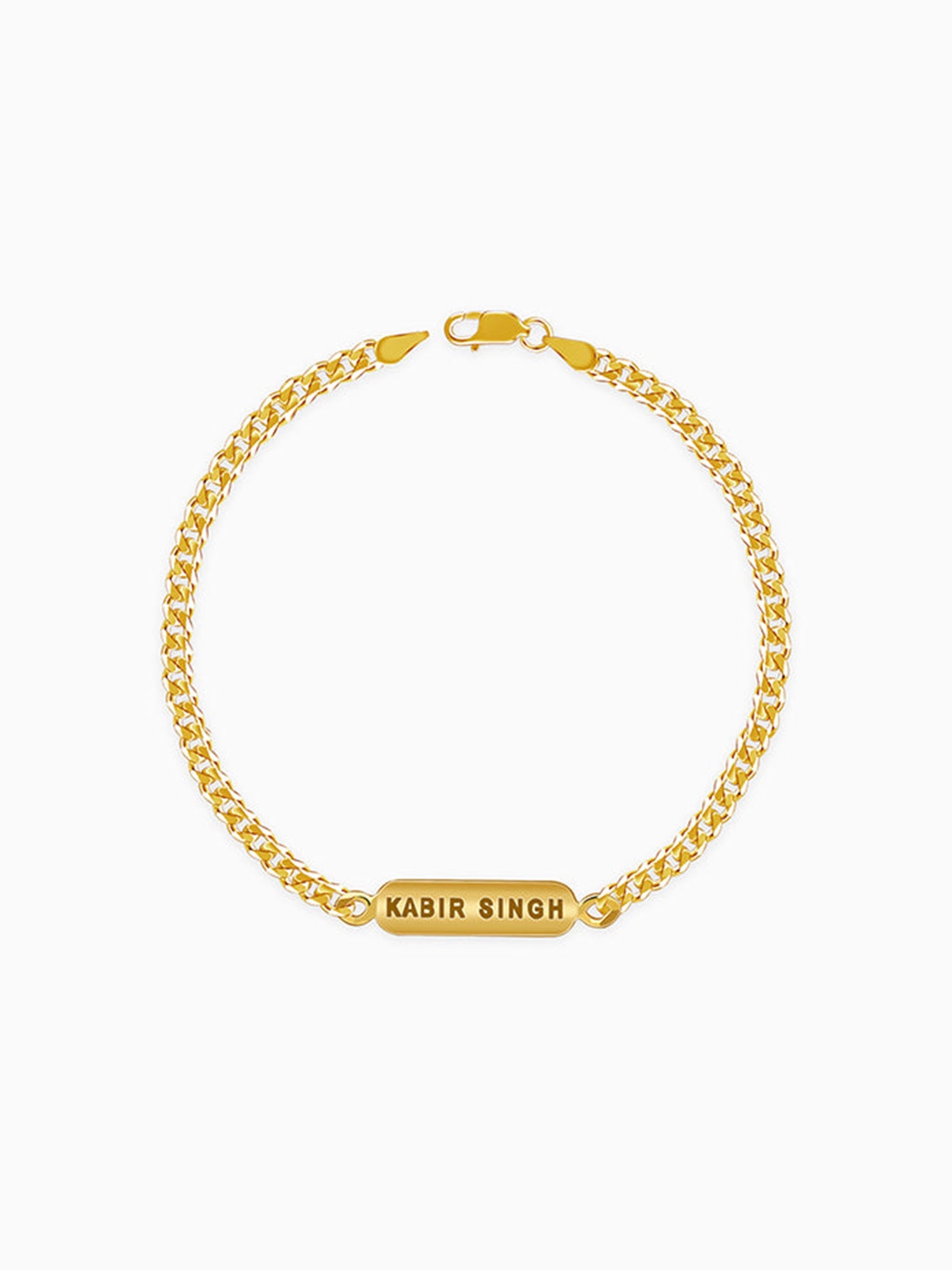 Golden Personalised Cuban Bracelet for Him