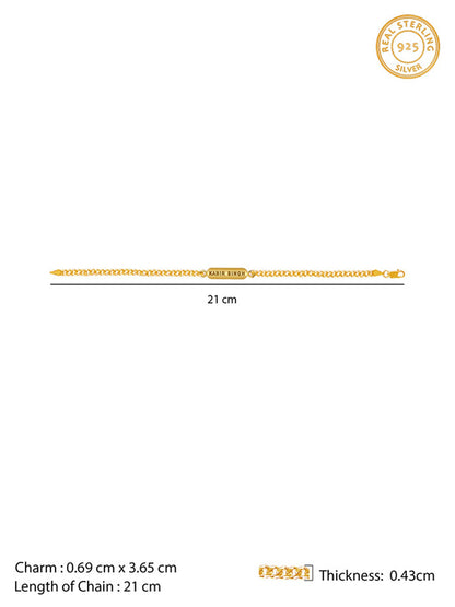 Golden Personalised Cuban Bracelet for Him