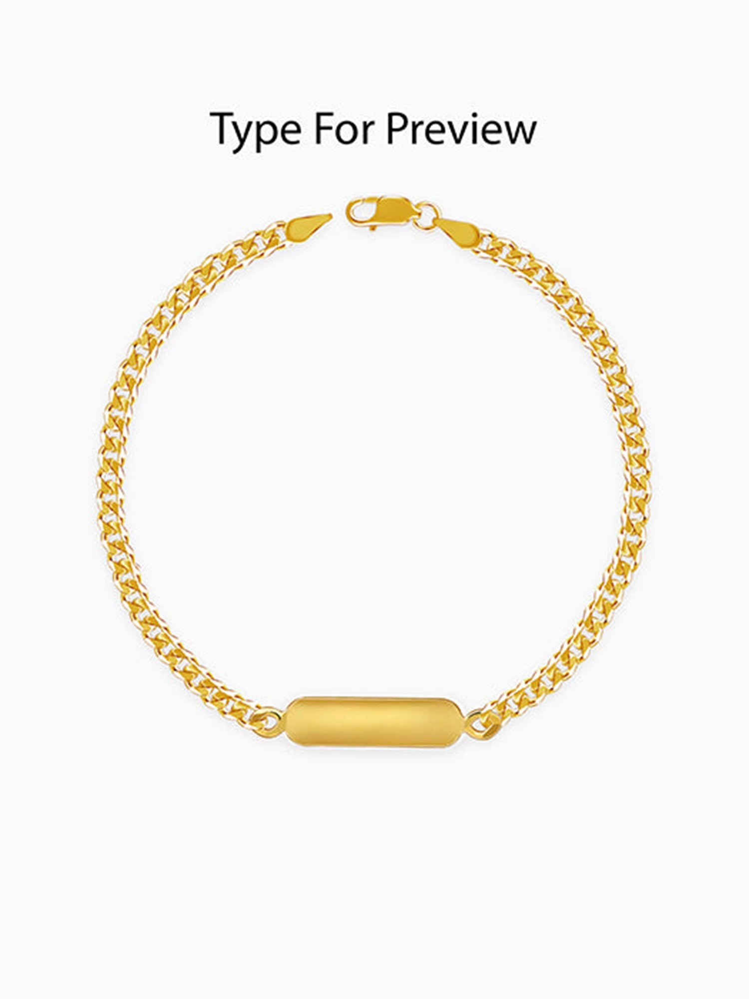 Golden Personalised Cuban Bracelet for Him