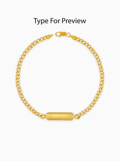 Golden Personalised Cuban Bracelet for Him