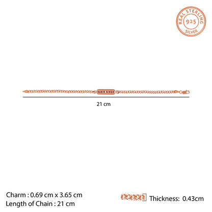 Rose Gold Personalised Cuban Bracelet for Him