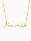 Golden Personalised Signature Name Necklace
