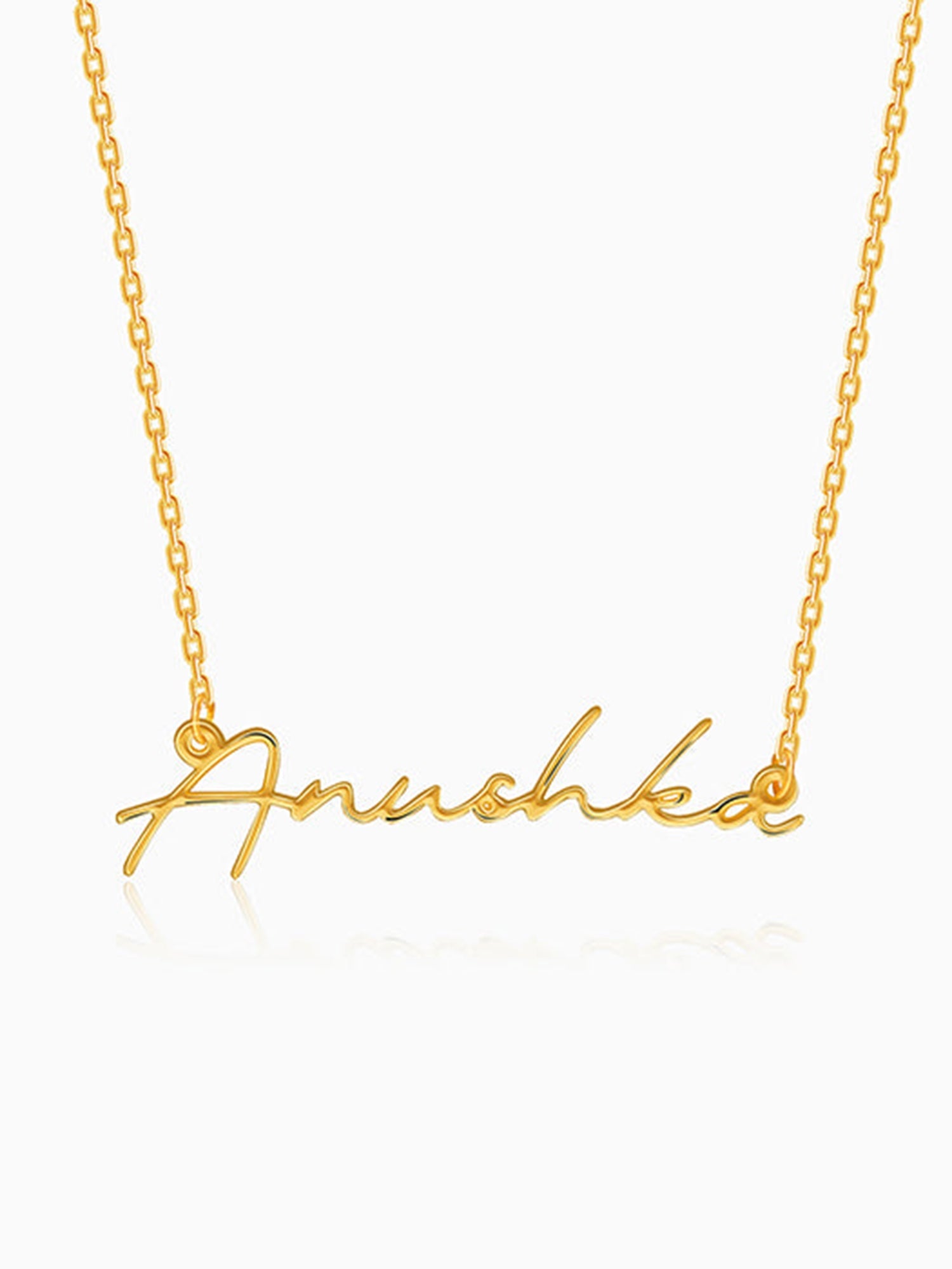 Golden Personalised Signature Name Necklace