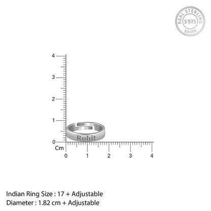 Silver Personalised Signature Ring For Him