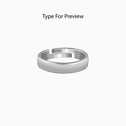 Silver Personalised Signature Ring For Him