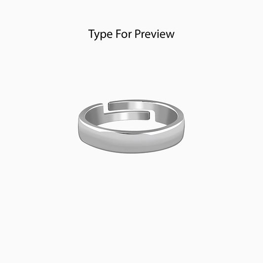 Silver Personalised Signature Ring For Him