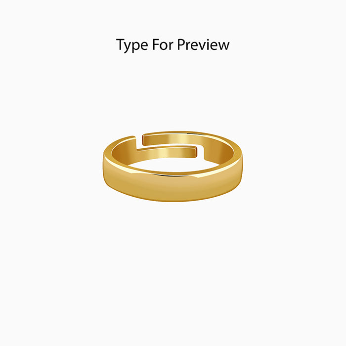 Golden Personalised Signature Ring For Him
