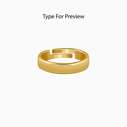 Golden Personalised Signature Ring For Him