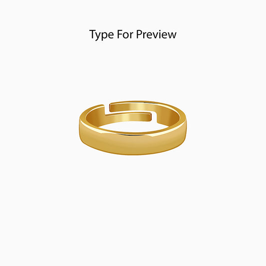 Golden Personalised Signature Ring For Him