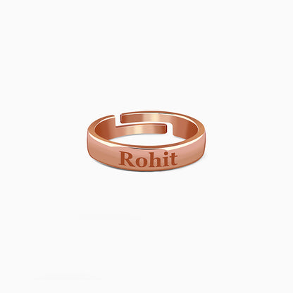 Rose Gold Personalised Signature Ring For Him