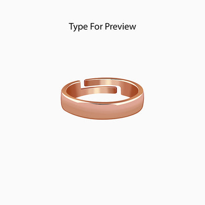 Rose Gold Personalised Signature Ring For Him