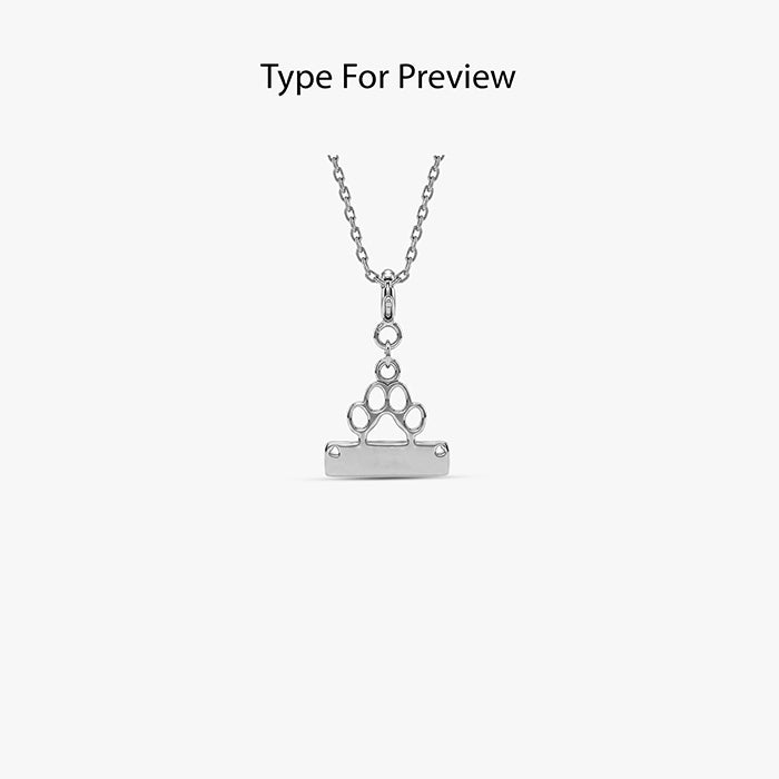 Silver Personalised Fur Buddy Pet Pendant With Link Chain