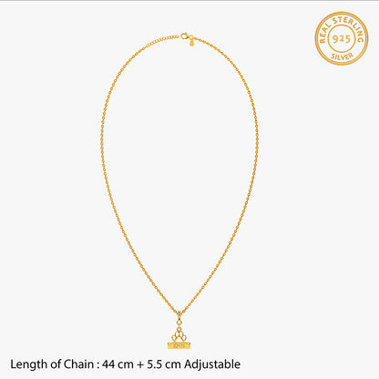 Golden Personalised Fur Buddy Pet Pendant with Link Chain