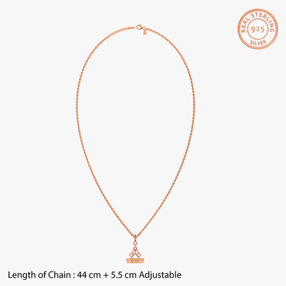 Rose Gold Personalised Fur Buddy Pet Pendant With Link Chain