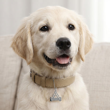 Silver Personalised Bone Tag Pet Charm