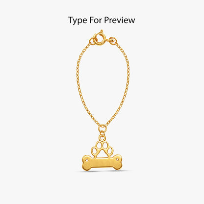 Golden Personalised Bone Tag Pet Charm