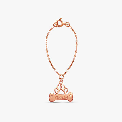 Rose Gold Personalised Bone Tag Pet Charm