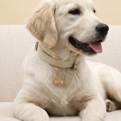 Rose Gold Personalised Bone Tag Pet Charm