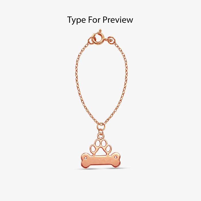 Rose Gold Personalised Bone Tag Pet Charm
