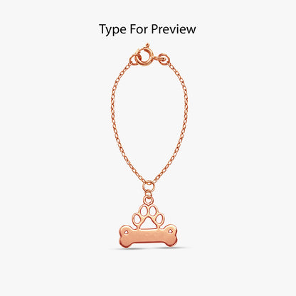 Rose Gold Personalised Bone Tag Pet Charm