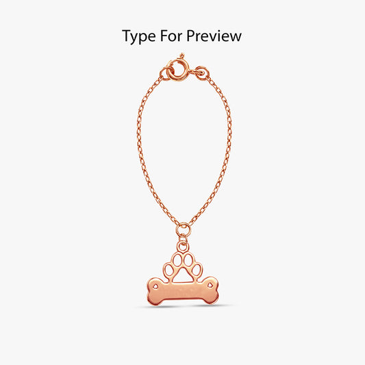 Rose Gold Personalised Bone Tag Pet Charm